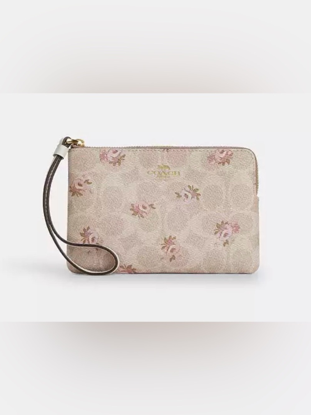 Coach Corner Zip Wristlet
In Signature Canvas With Floral Print - Picture 1 of 3